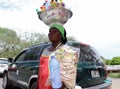 A womenÃ¢â¬â¢s business Ã¢â¬â street food vending in Accra - Ghana Royalty Free Stock Photo